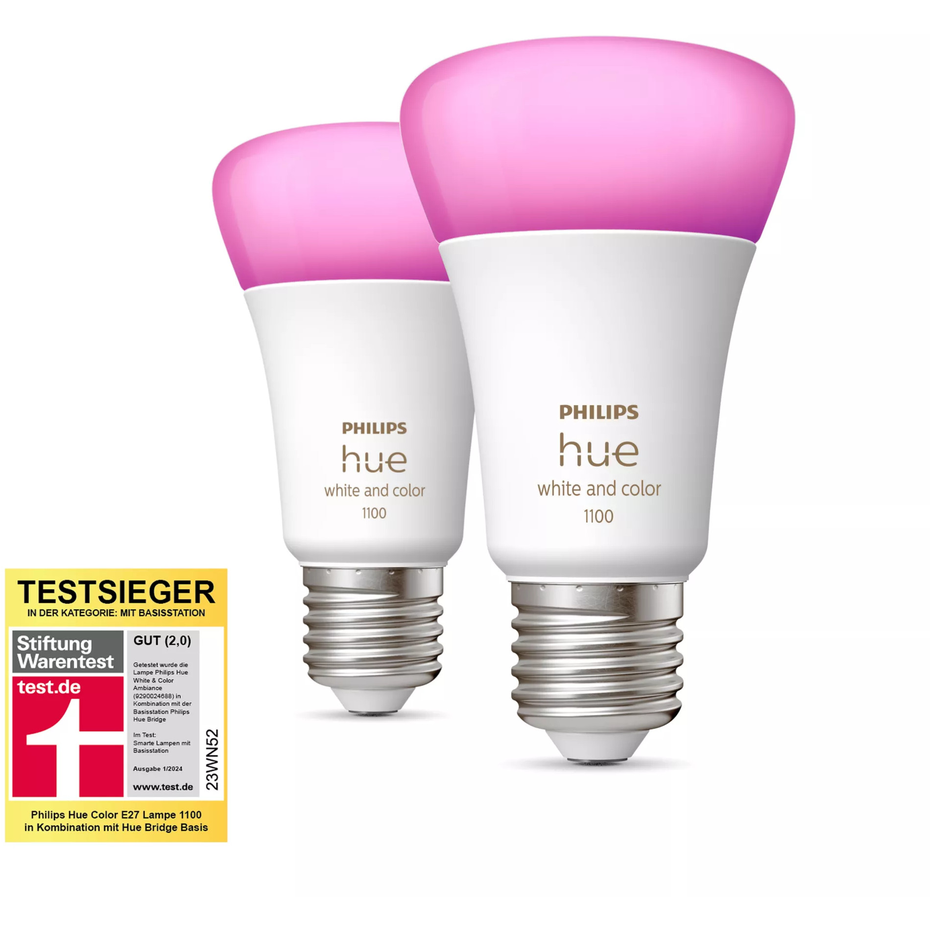 Philips Hue White and colour ambience A60 – E27 smart bulb – 1100 (2-pack)-3