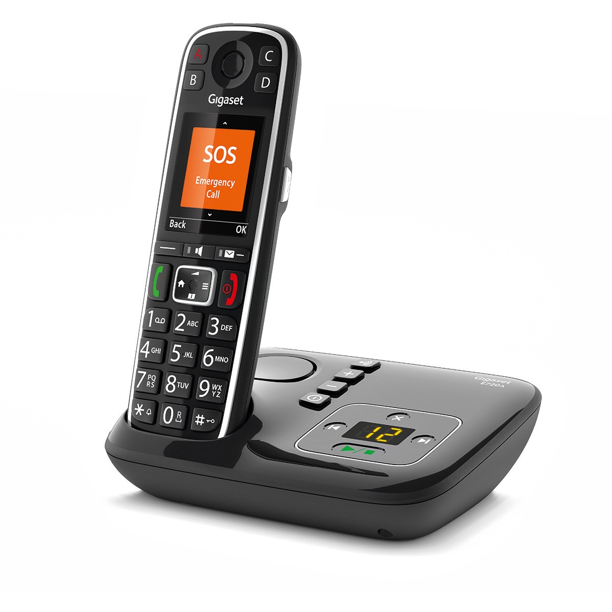 Telefon GIGASET E720A (Analog/DECT, Caller ID, Crni)-4