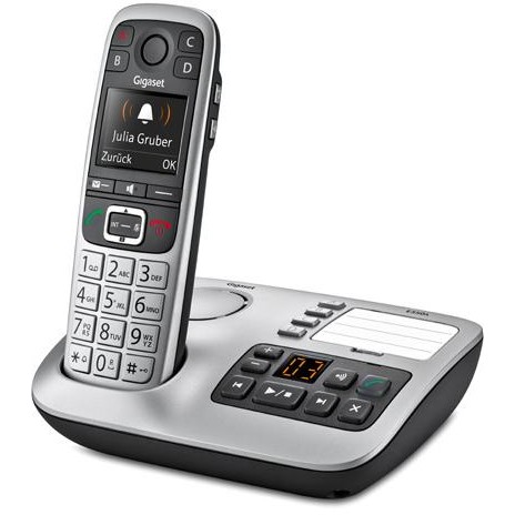 Telefon GIGASET E560A DECT telefon s pozivnim ID-om crna, srebrna-0
