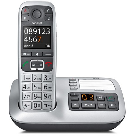 Telefon GIGASET E560A DECT telefon s pozivnim ID-om crna, srebrna-2