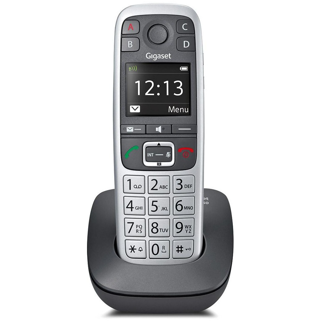 Telefon GIGASET E560 (DECT telefon, ID pozivatelja, Crna, Srebrna)-1