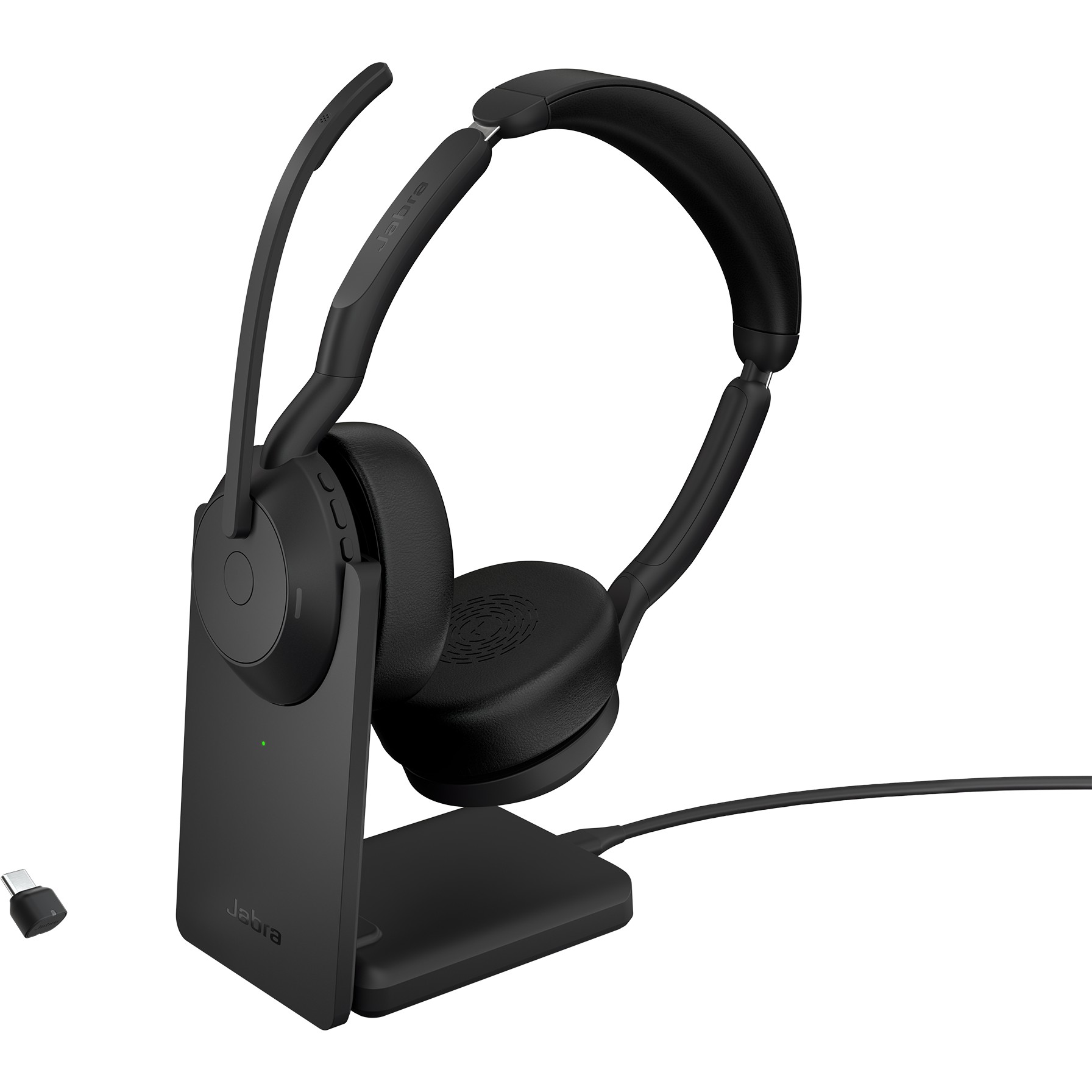 Slušalice JABRA Evolve2 55, Link380c UC Stereo Stand (ANC, Bluetooth, over-ear, USB-C)