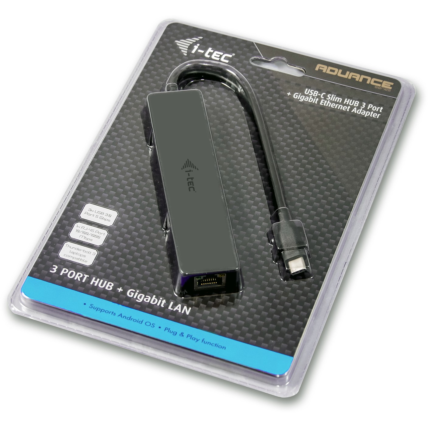 USB-C HUB I-TEC I-TEC USB-C SLIM HUB with GLAN and 3x USB 3.0-6