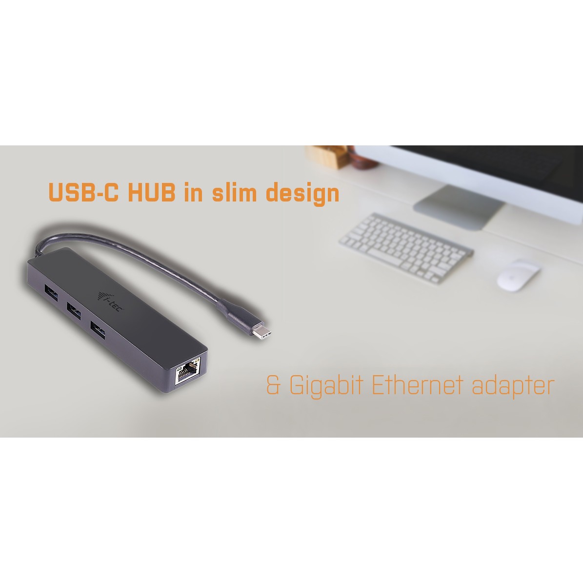 USB-C HUB I-TEC I-TEC USB-C SLIM HUB with GLAN and 3x USB 3.0-8