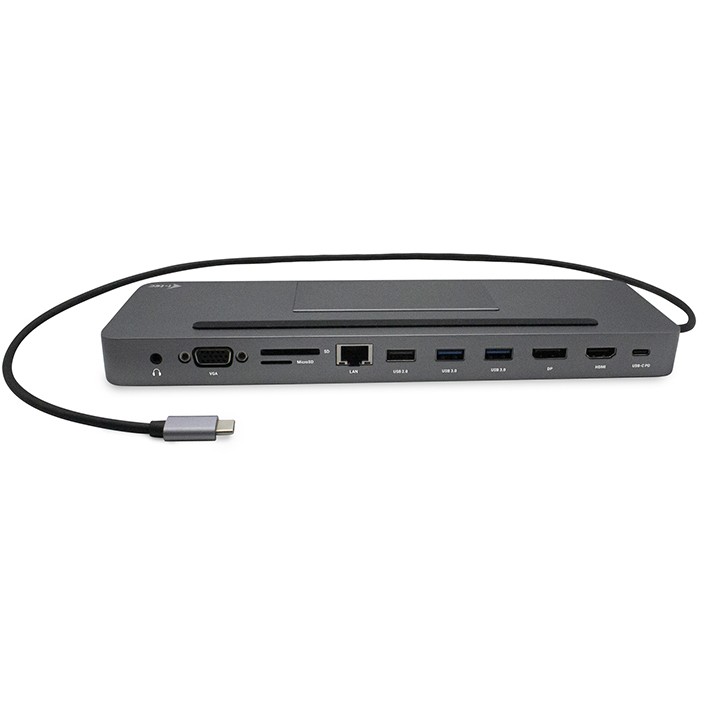 Docking Station I-TEC i-tec Metal USB-C Ergonomic 4K 3x Display Docking Station + Power Delivery 85 W-1
