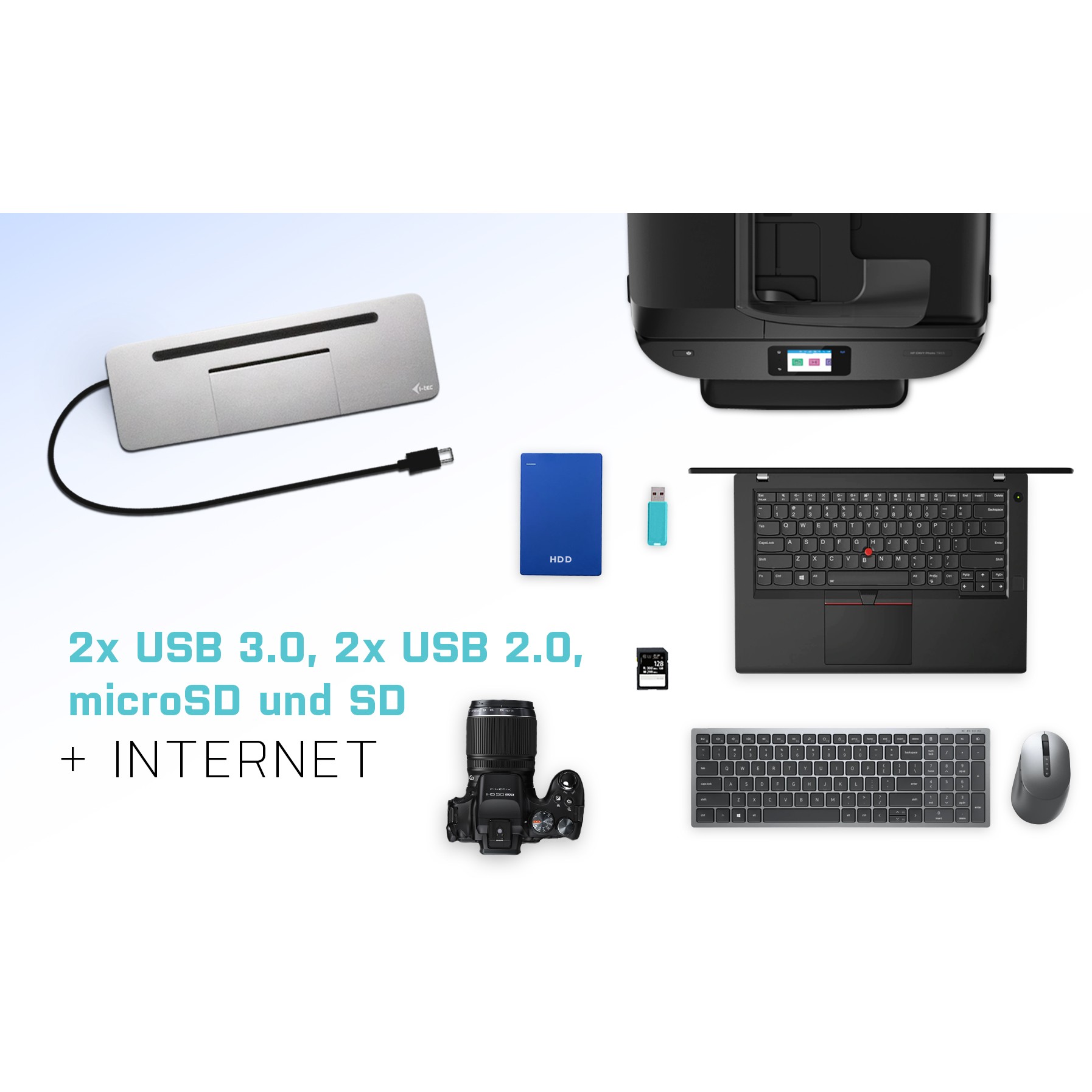 Docking Station I-TEC i-tec Metal USB-C Ergonomic 4K 3x Display Docking Station + Power Delivery 85 W-3