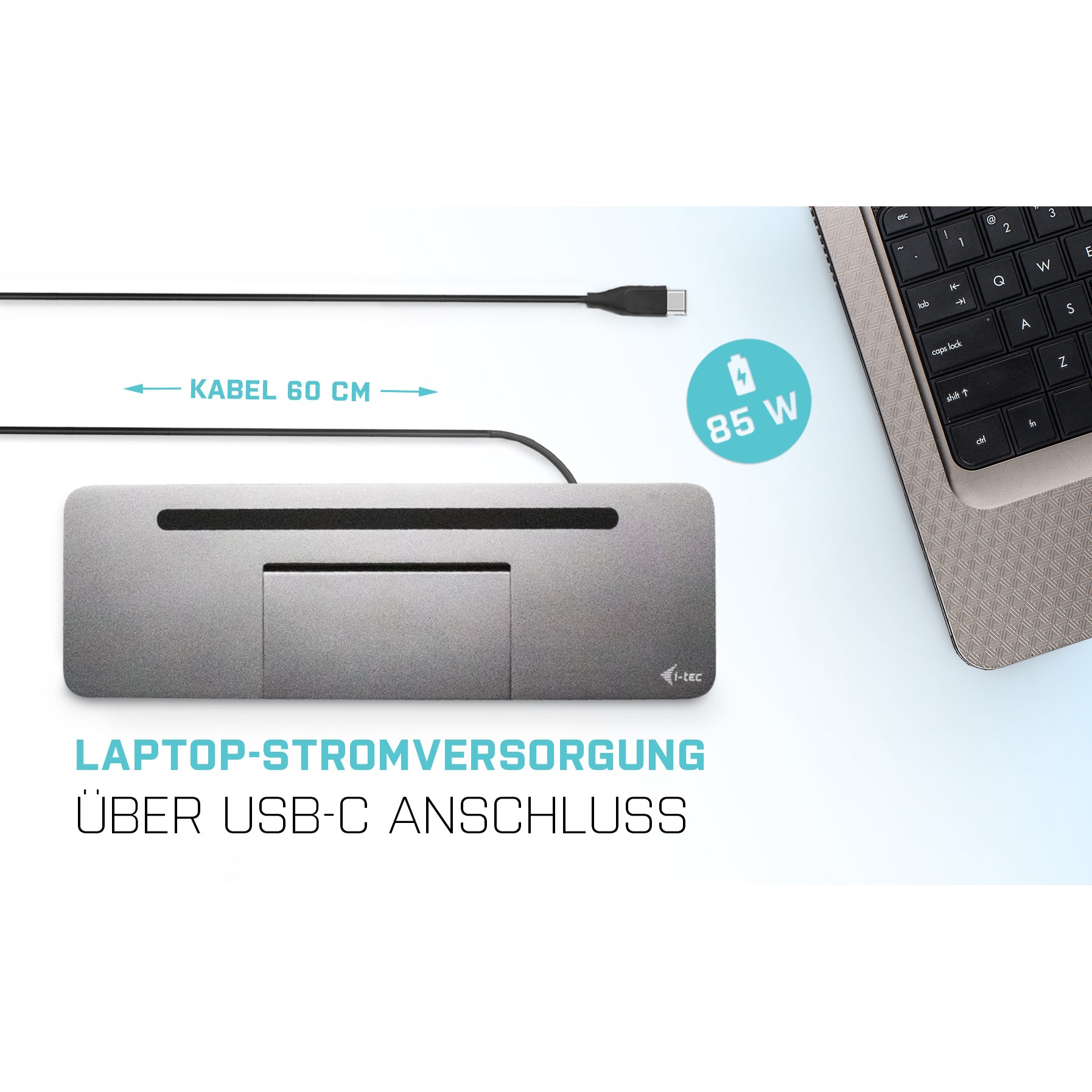 Docking Station I-TEC i-tec Metal USB-C Ergonomic 4K 3x Display Docking Station + Power Delivery 85 W-4