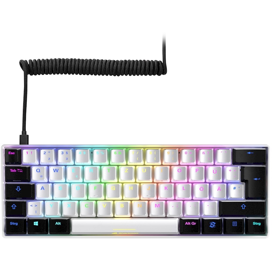 Gaming tipkovnica SHARKOON Skiller SGK50S4 bijelo-crvena – internacionalna non HR tipkovnica-1
