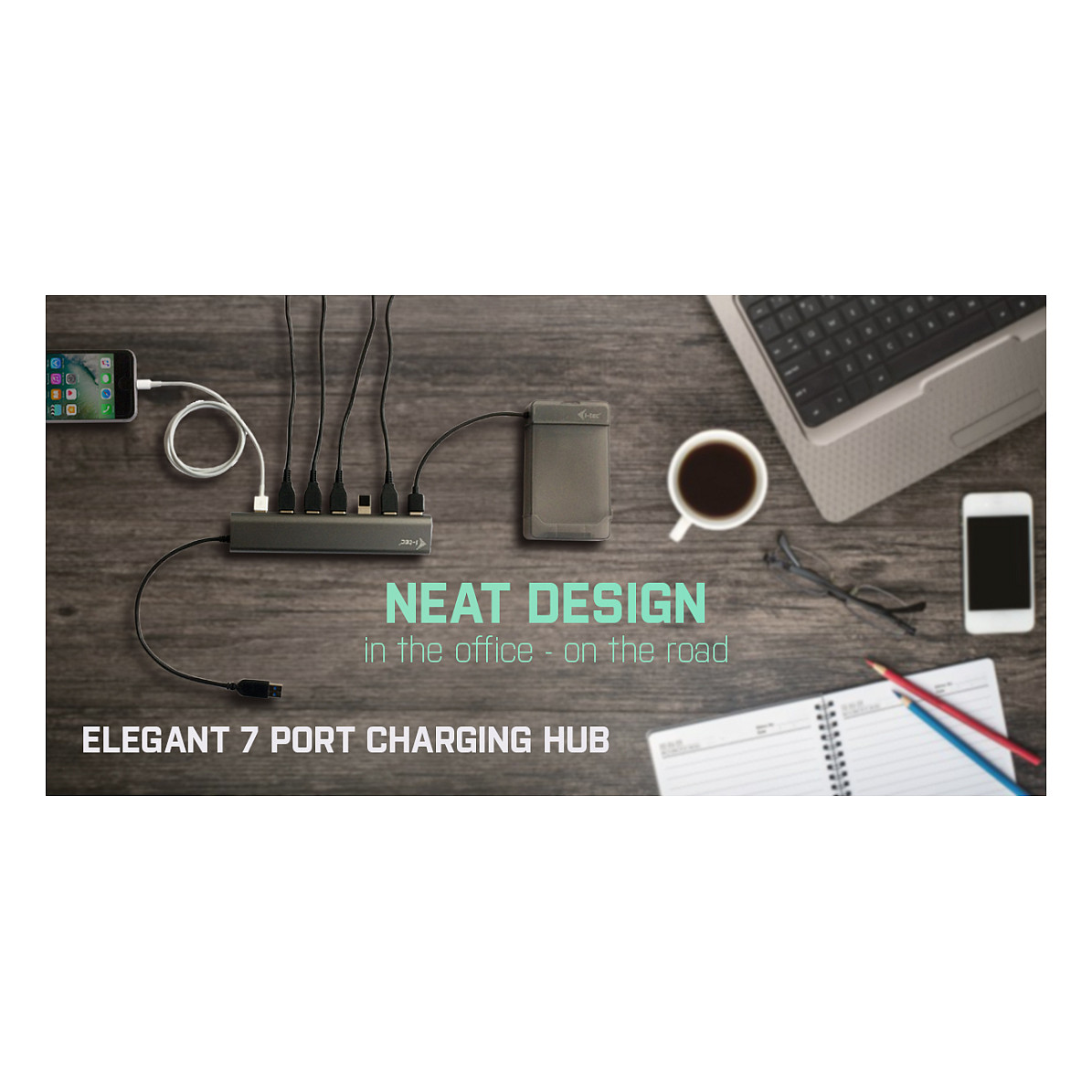 Hub I-TEC Metal Superspeed USB 3.0 7-Port-8