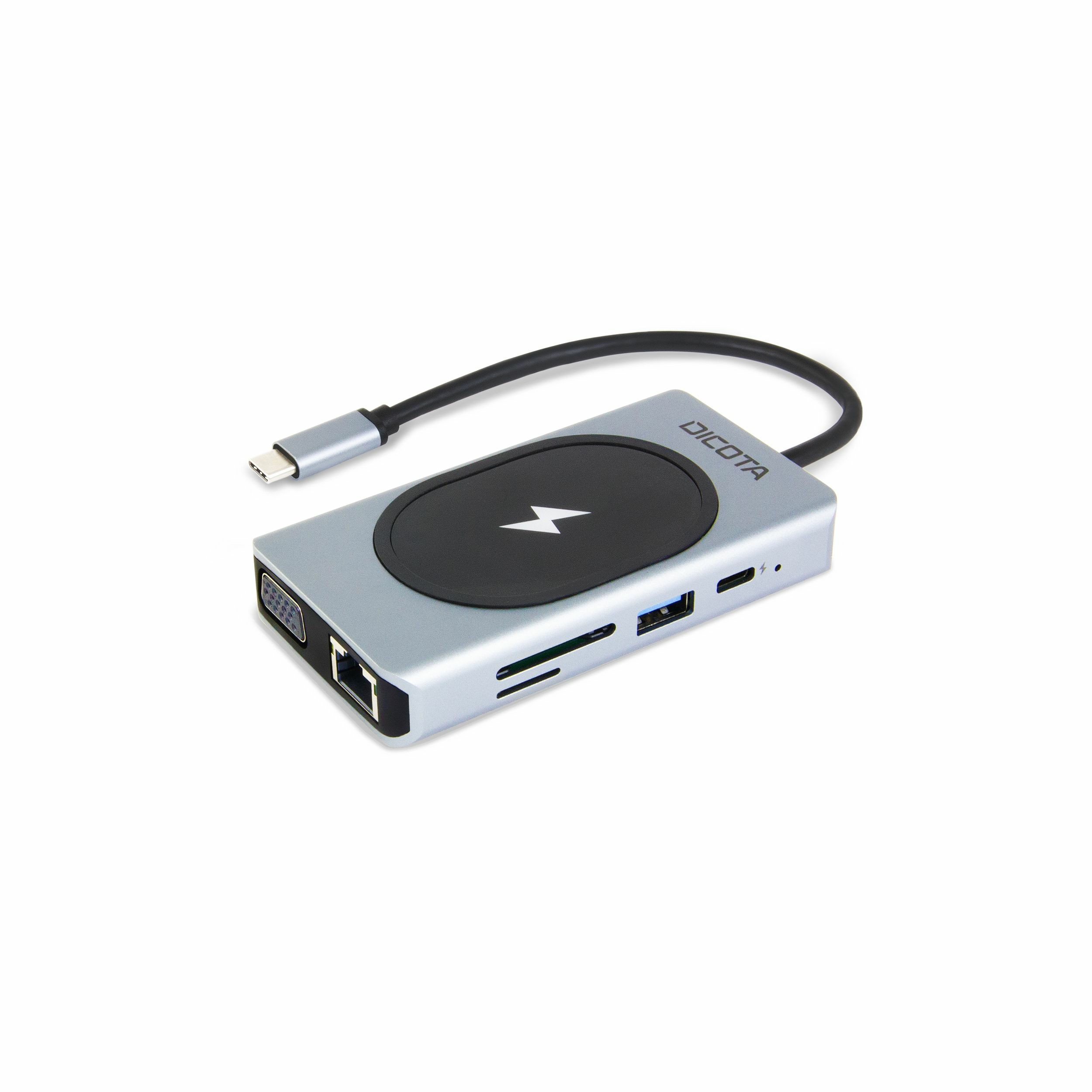 Interface hub DICOTA D32059 USB Type-C crna, srebrna-0