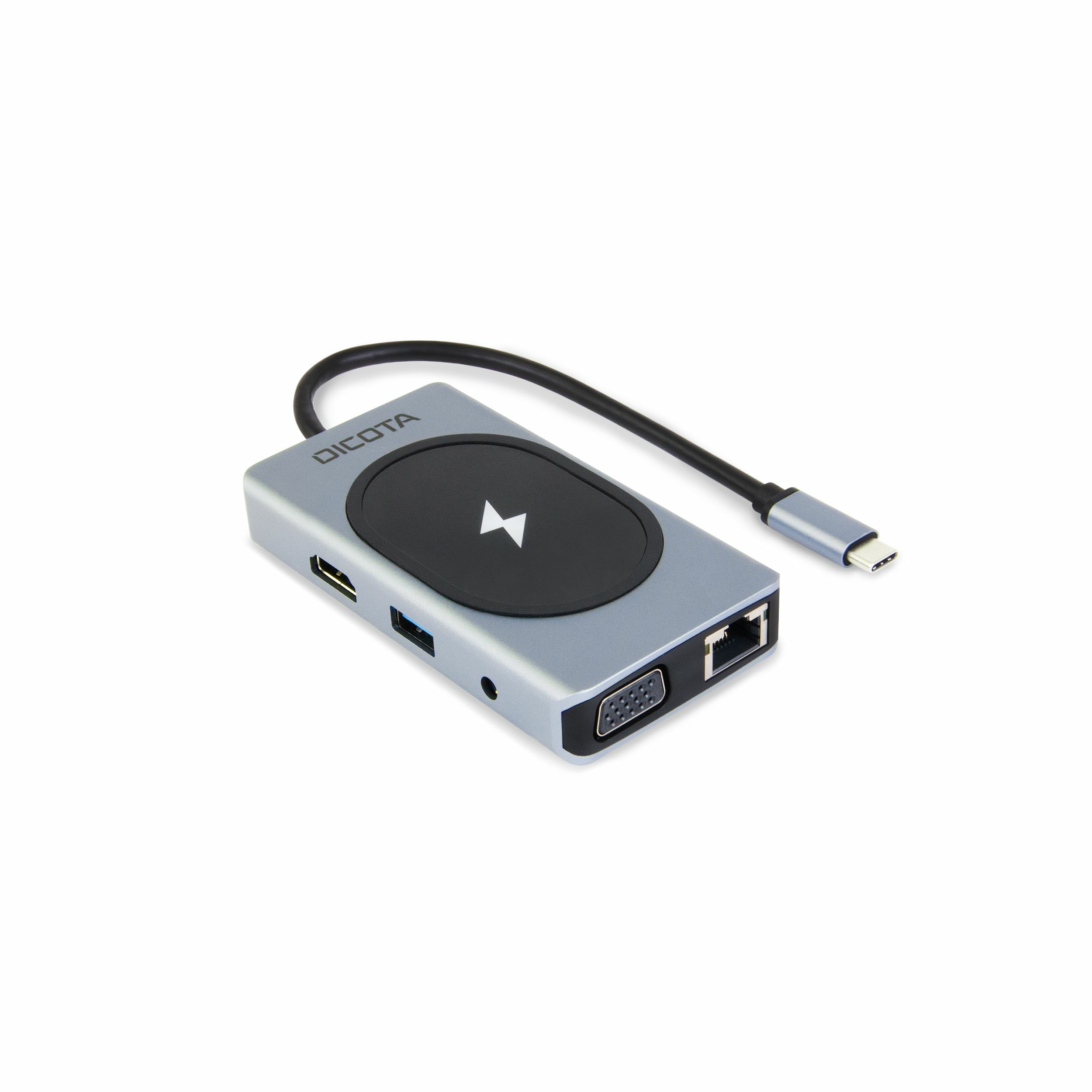 Interface hub DICOTA D32059 USB Type-C crna, srebrna-1