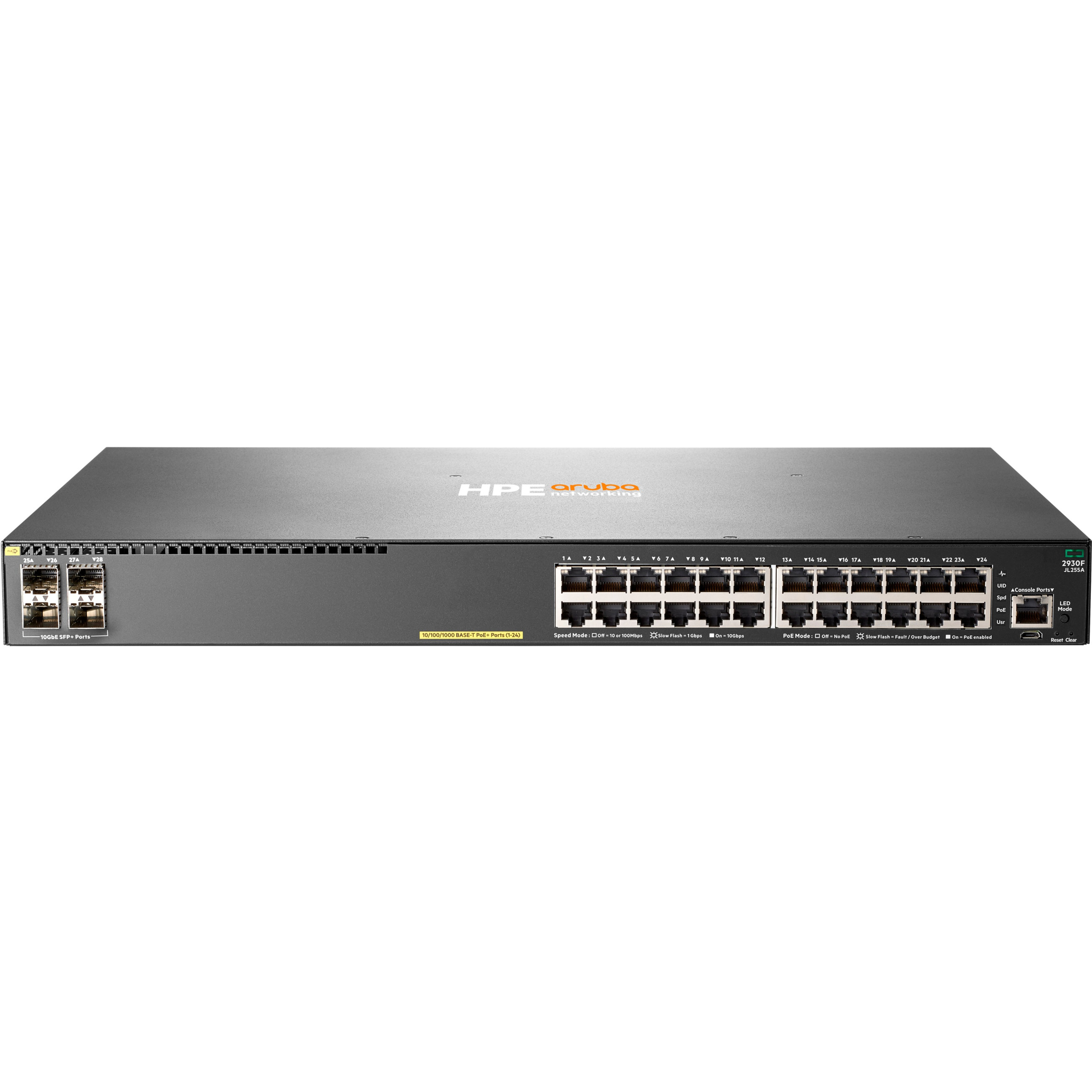 Prekidač HPE ARUBA NETWORKING 2930F (24G PoE+, 4SFP+, managed, L3, gigabit ethernet)-0