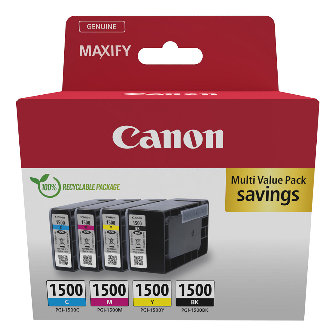 Set tinti CANON PGI-1500 (crna, cijan, magenta, žuta, multipack)