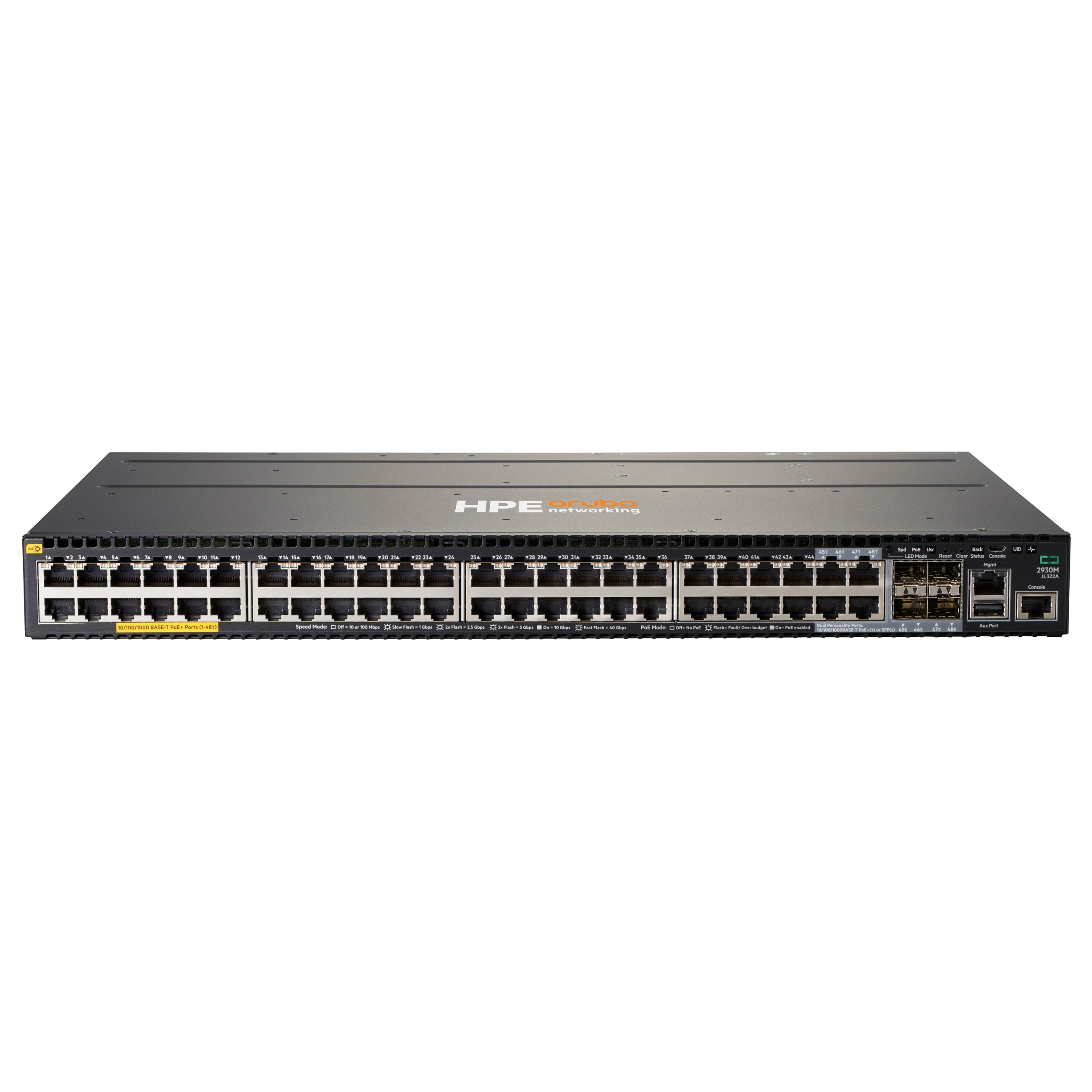 Mrežni switch HPE Aruba 2930M 48G PoE+ 1-slot (JL322A, 48x GbE, Layer 3, Managed)-0