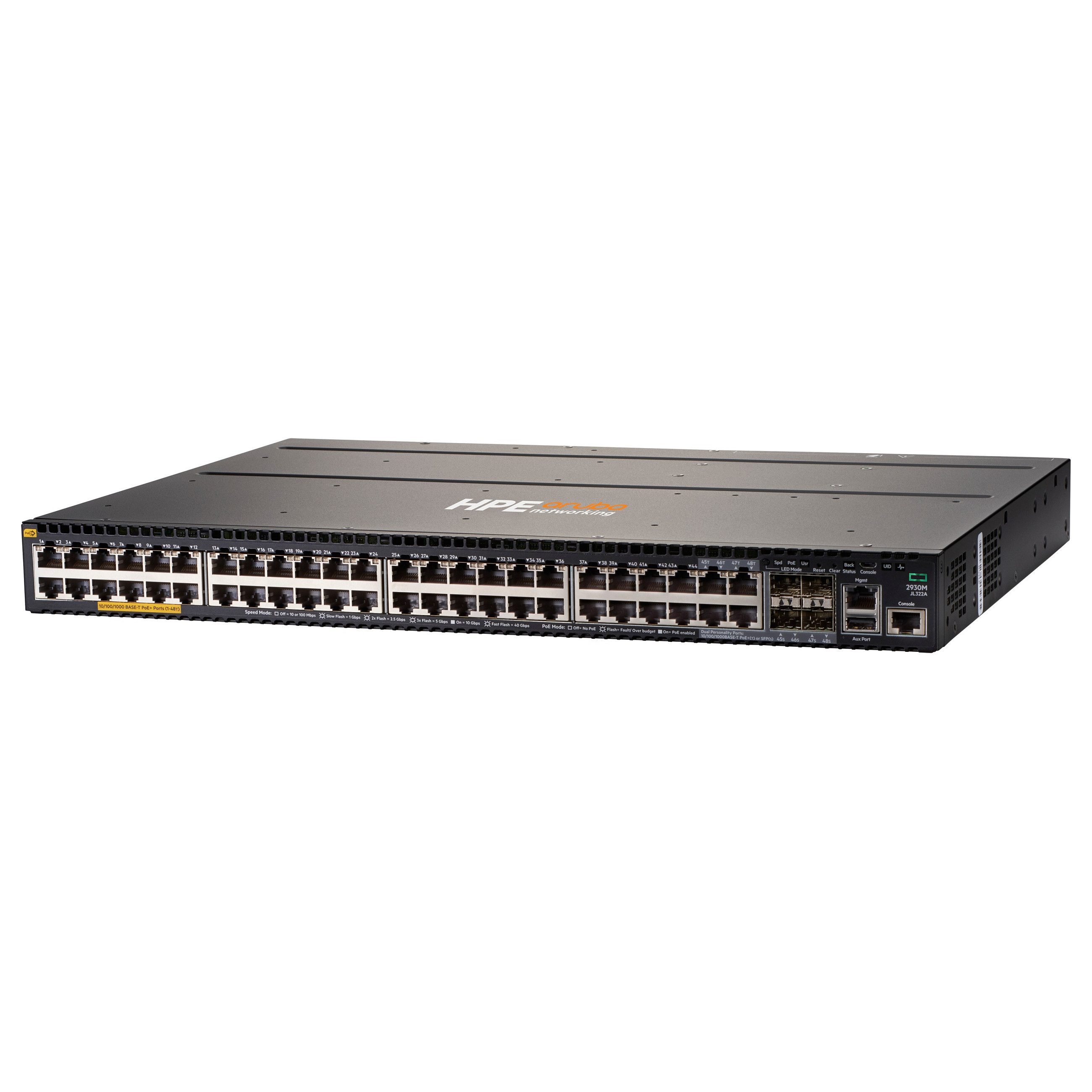 Mrežni switch HPE Aruba 2930M 48G PoE+ 1-slot (JL322A, 48x GbE, Layer 3, Managed)-1
