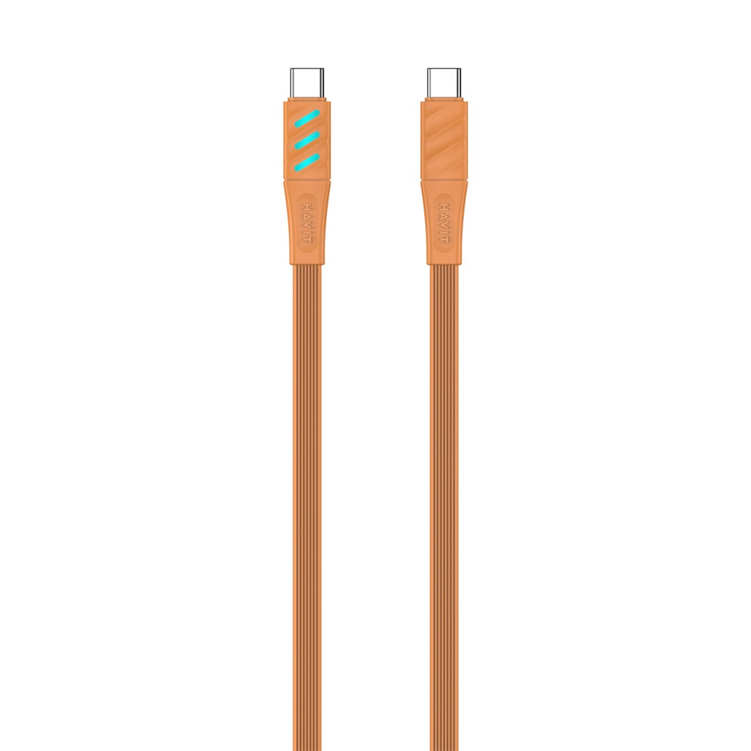 Havit CB6254 USB-C na USB-C kabel za punjenje, 1m, narančasti-0