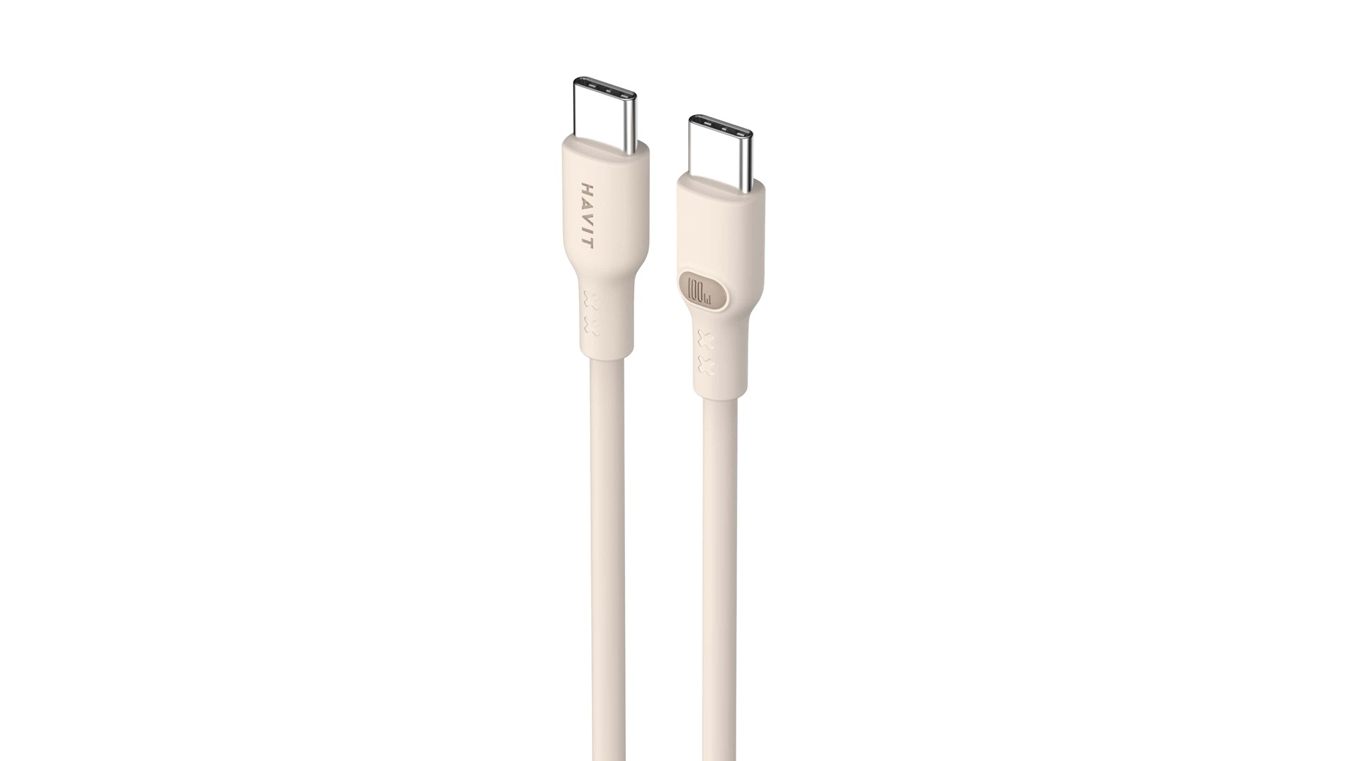 Kabel HAVIT CB6284 (USB Type C na USB Type C, 2.0 m, bež)-0