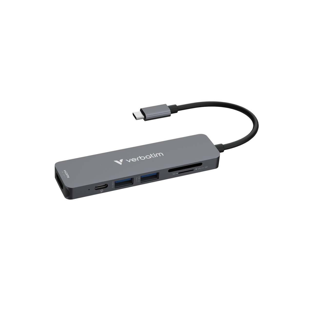 Multi-Port Hub VERBATIM 32156 USB-C Essentials 6 Port/card reader