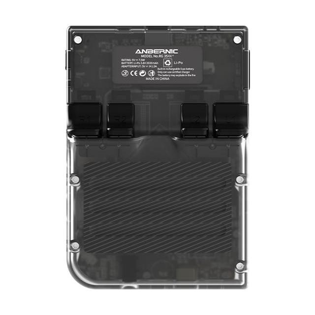 Prijenosna retro konzola ANBERNIC RG35XX (2024) (3,5" IPS, Linux, prozirna crna boja)-5