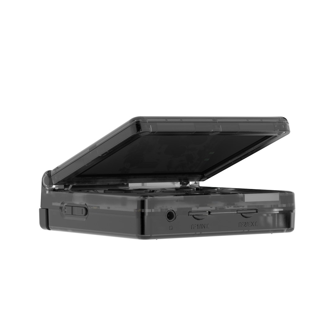 Ručna retro igraća konzola ANBERNIC RG35XX SP (preklopna, 3,5" IPS 640x480, H700, 1 GB RAM, 3300 mAh, crna prozirna boja)-1
