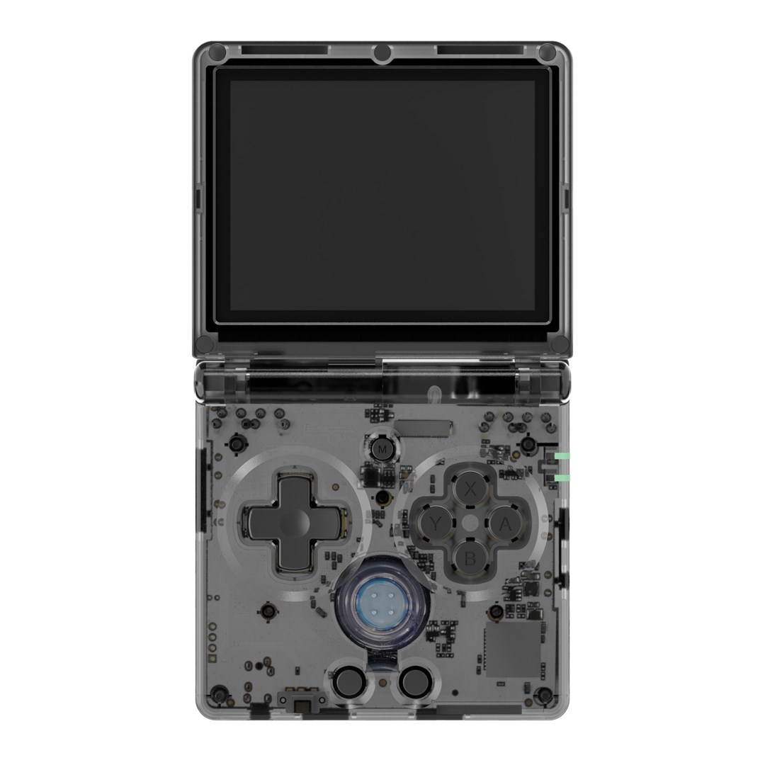 Ručna retro igraća konzola ANBERNIC RG35XX SP (preklopna, 3,5" IPS 640x480, H700, 1 GB RAM, 3300 mAh, crna prozirna boja)-0