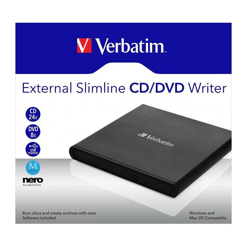 Eksterni CD/DVD Brenner VERBATIM Slimline (USB 2.0, bez Nero, retail)-3