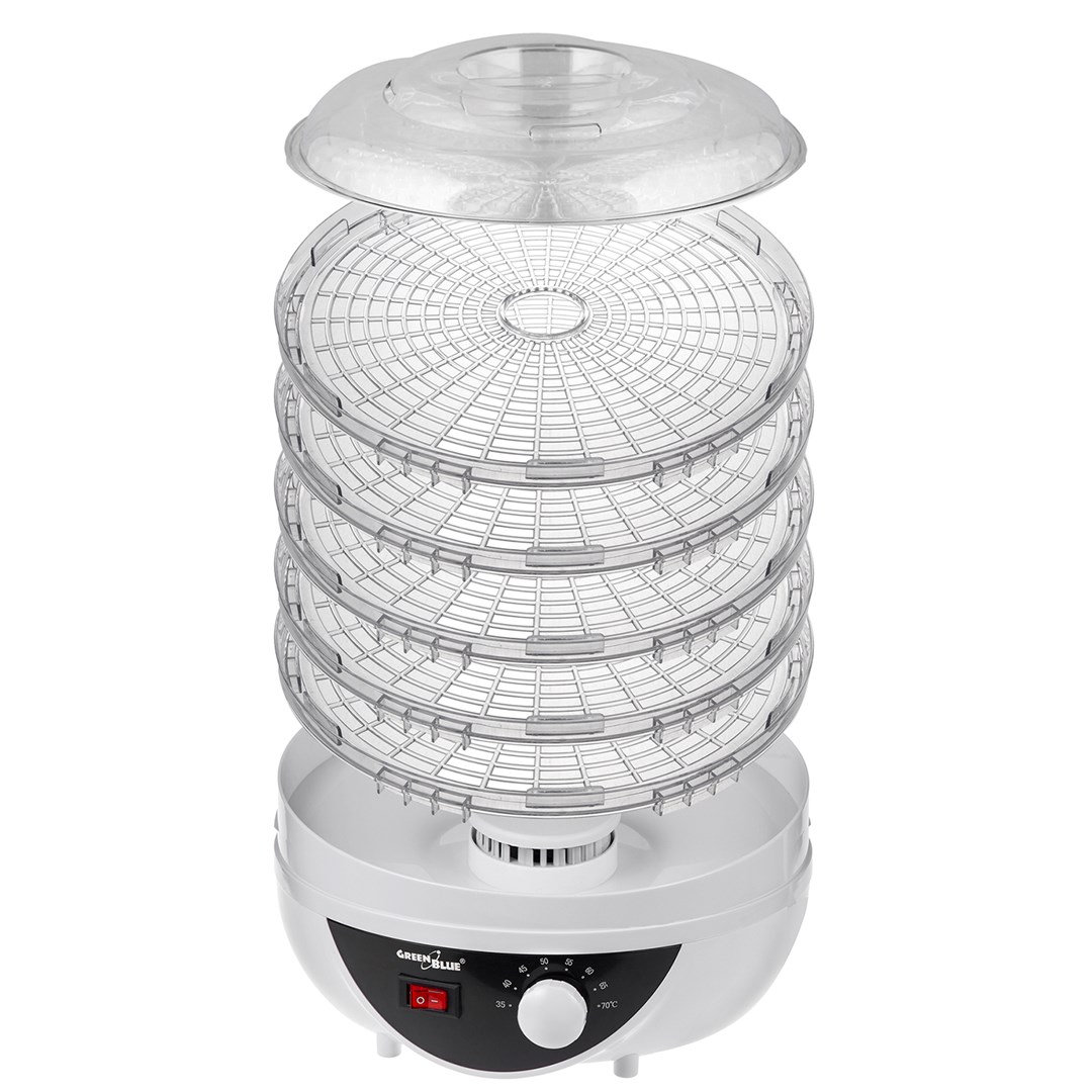 GreenBlue mushroom, vegetable and fruit dryer, 250W power, very quiet, 5 sieves, GB195-0