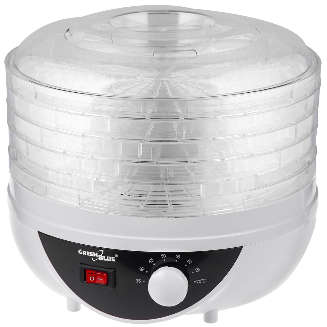 GreenBlue mushroom, vegetable and fruit dryer, 250W power, very quiet, 5 sieves, GB195-3