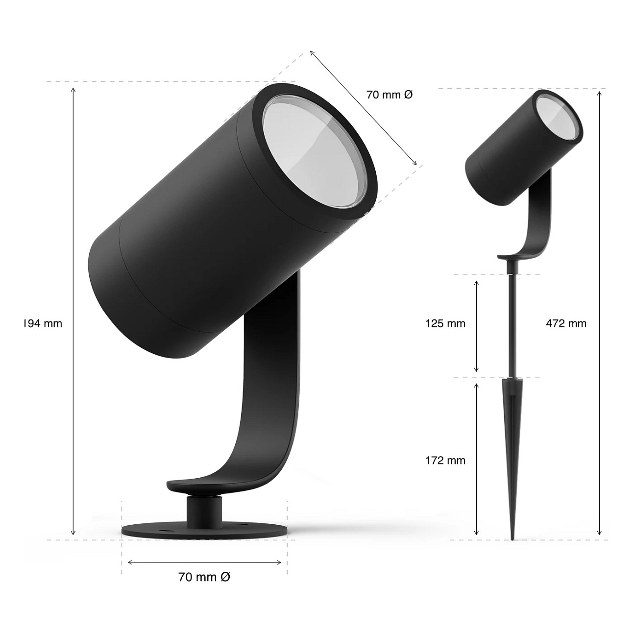 VANJSKI REFLEKTOR PHILIPS Hue Outdoor Spotlight Lily (White and Color Ambiance)-3