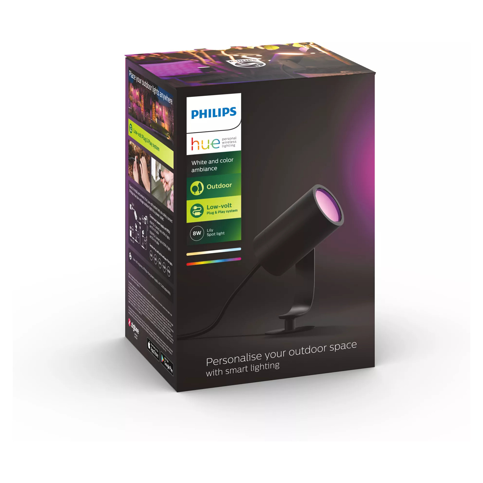VANJSKI REFLEKTOR PHILIPS Hue Outdoor Spotlight Lily (White and Color Ambiance)-7
