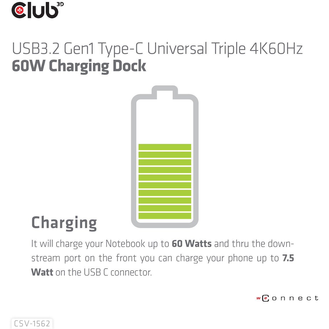 Docking Station CLUB 3D CSV-1562 USB3.2 Gen1 Type-C Triple 4K30Hz-5