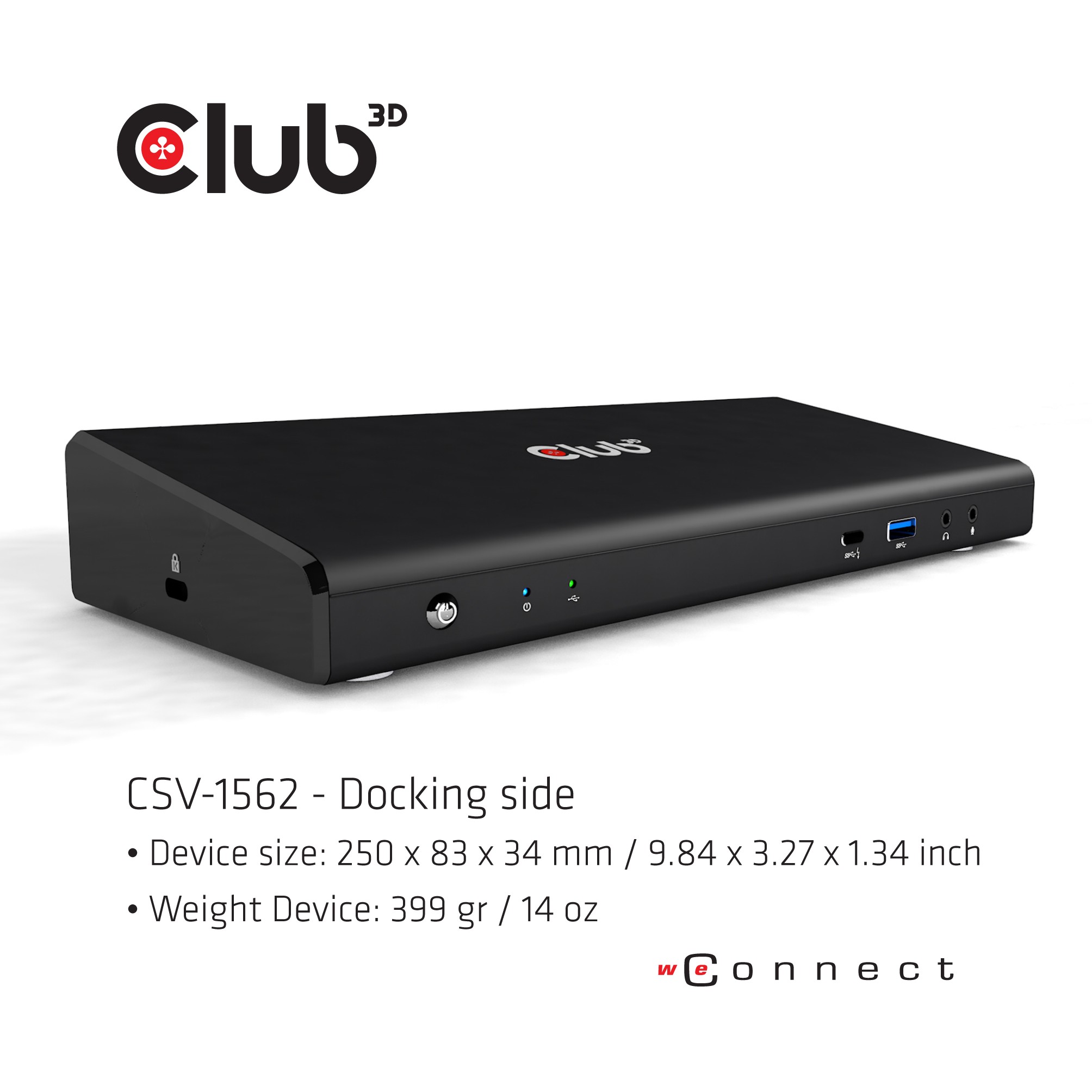 Docking Station CLUB 3D CSV-1562 USB3.2 Gen1 Type-C Triple 4K30Hz-9