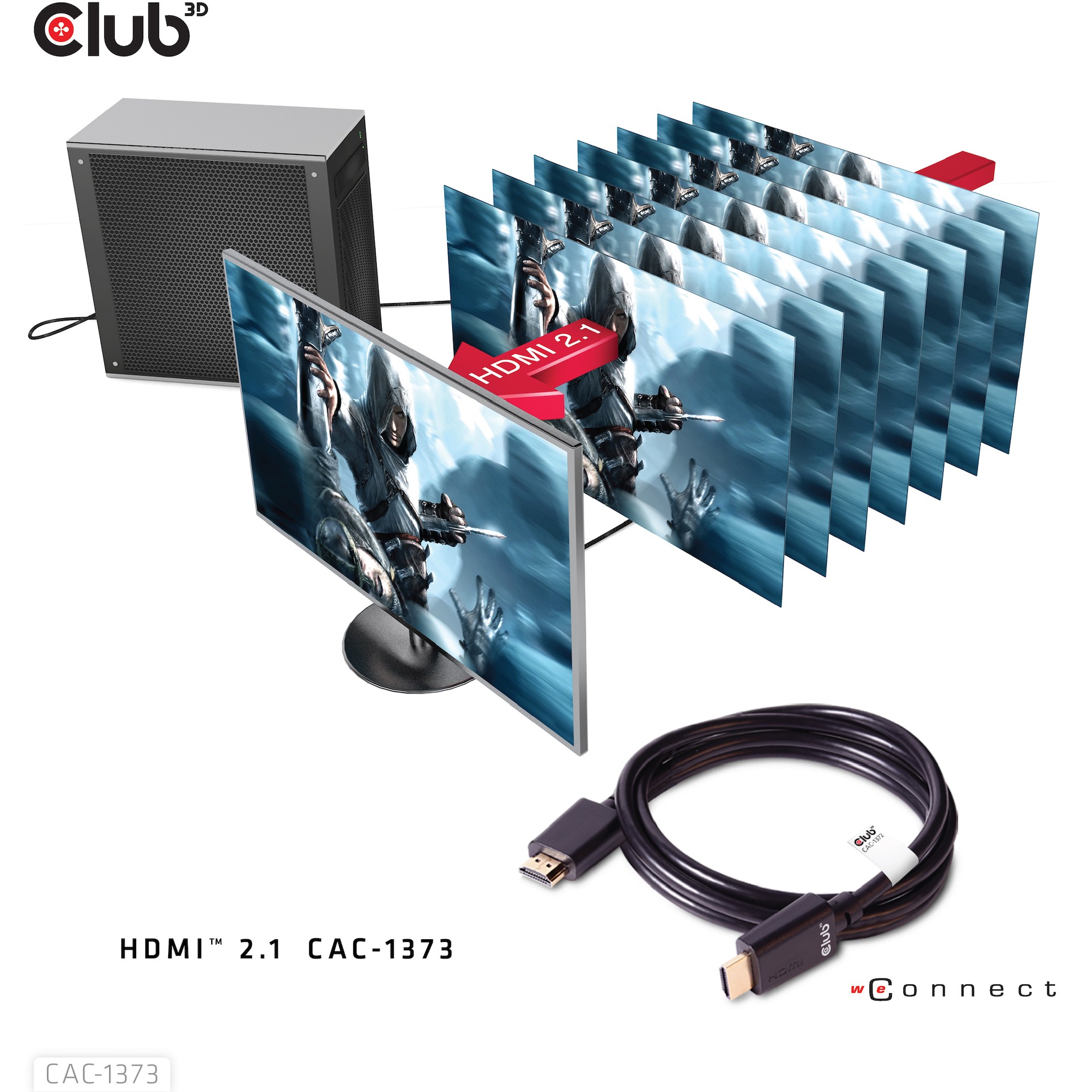 Kabel CLUB 3D Ultra High Speed HDMI 4K120Hz, 8K60Hz 48Gbps M/M 3 m-4