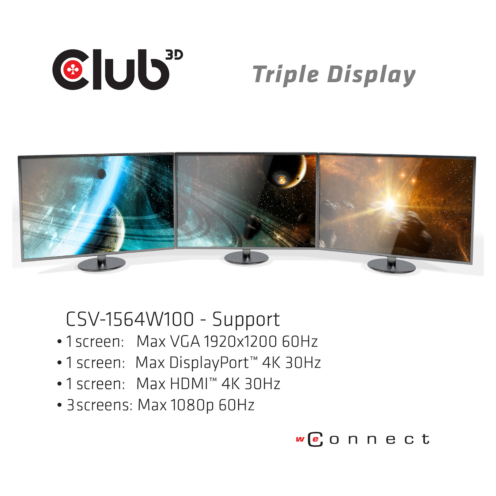 Docking stanica CLUB3D USB Type C 3.2 Gen1 Triple Display Dynamic PD Charging Dock (100w pd)-6