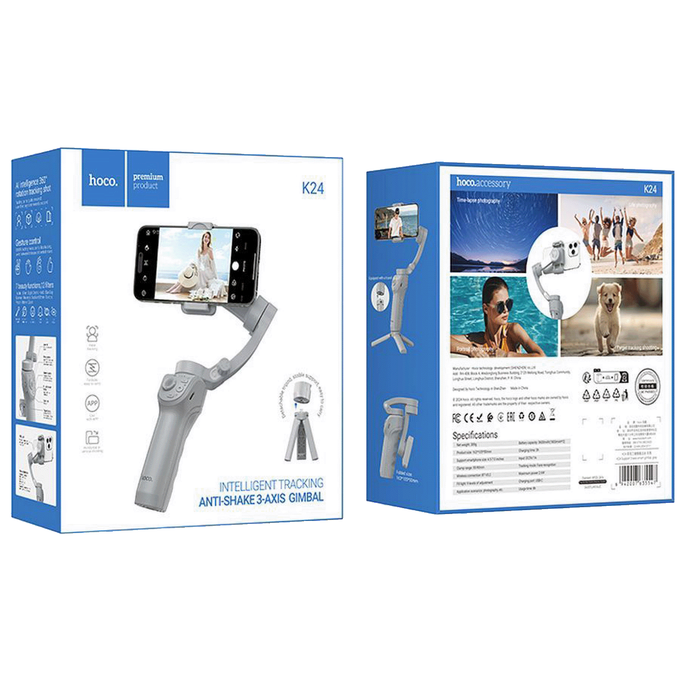 hoco. Držač/ Stabilizator Gimbal za smartphone, Bluetooth - K24-6