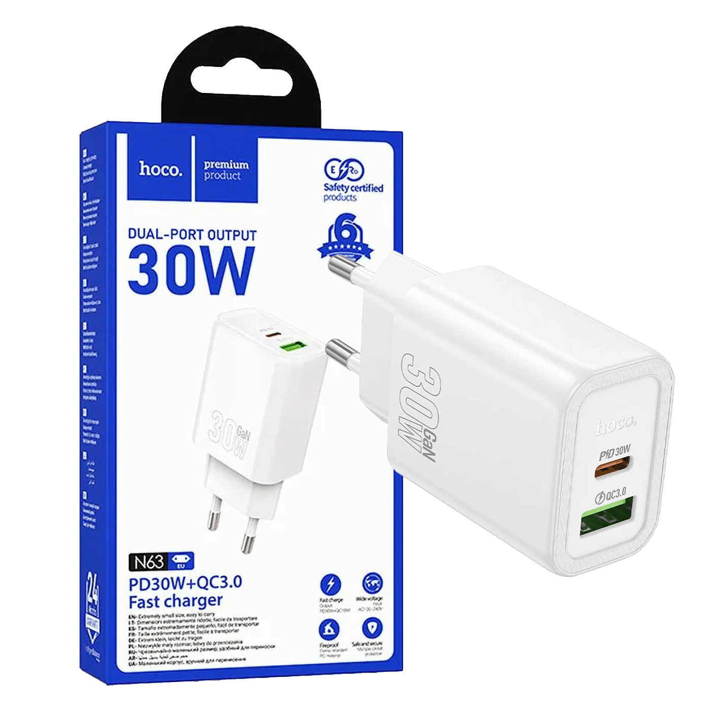 hoco. Punjač kućni, brzi, PD30W + QC3.0 - N63 Gentle-0