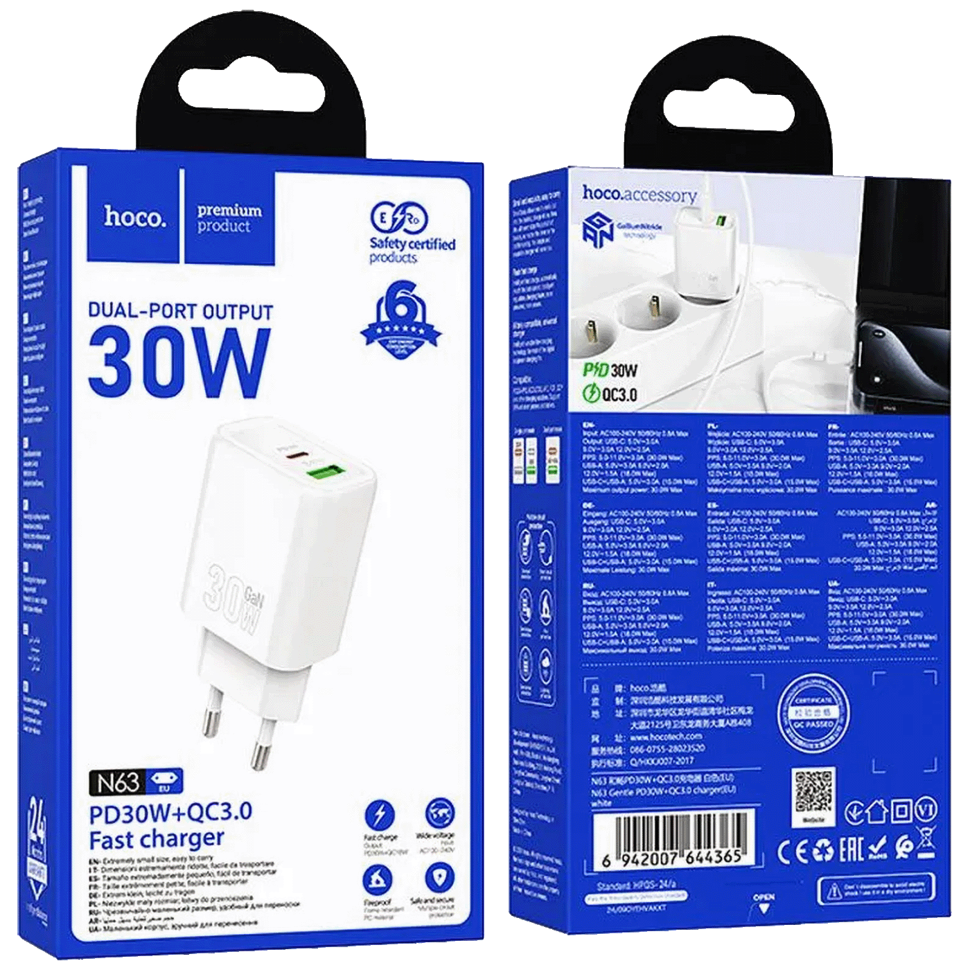 hoco. Punjač kućni, brzi, PD30W + QC3.0 - N63 Gentle-4