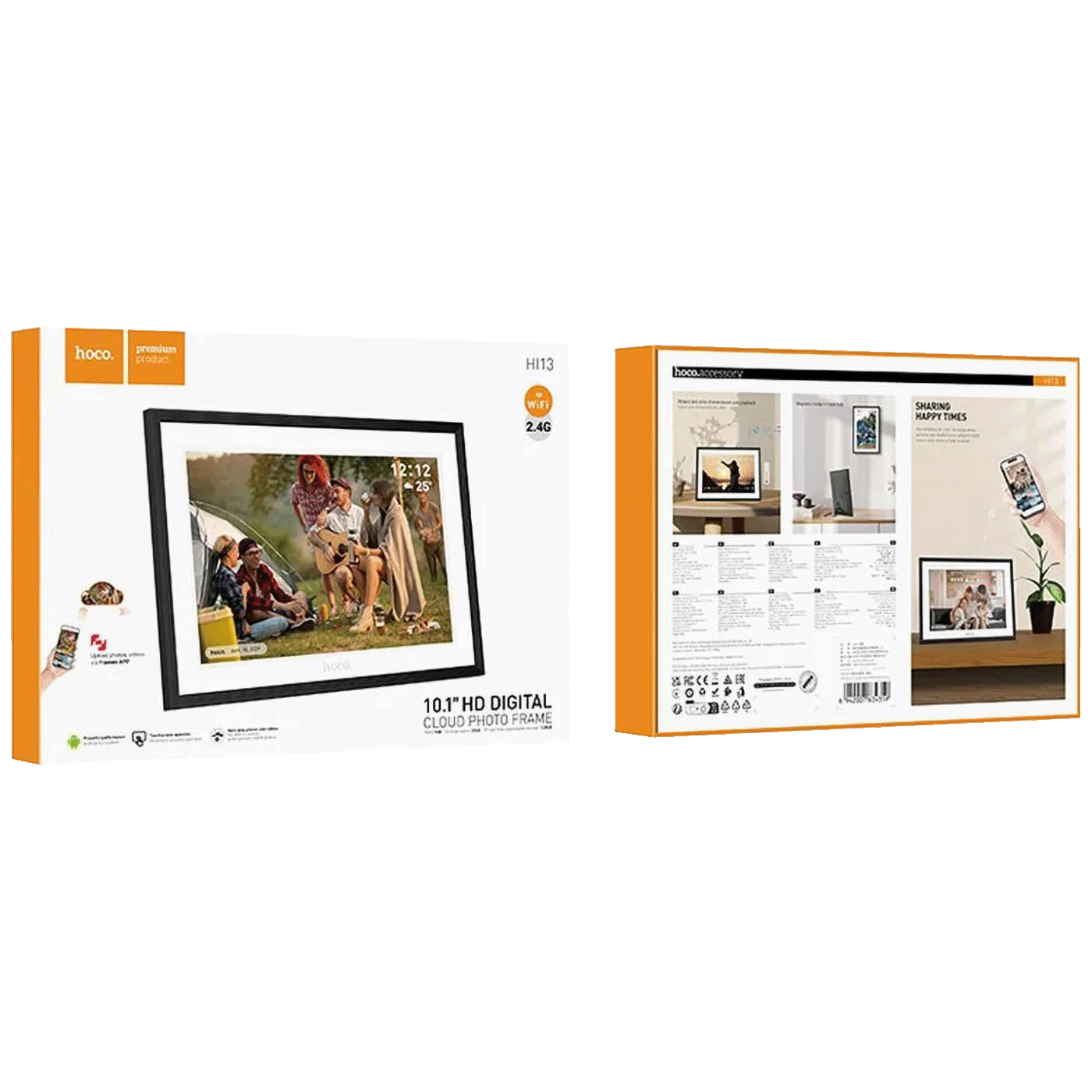 hoco. Digitalni foto okvir 10", LCD touch panelWiFi, microUSB - HI13-6