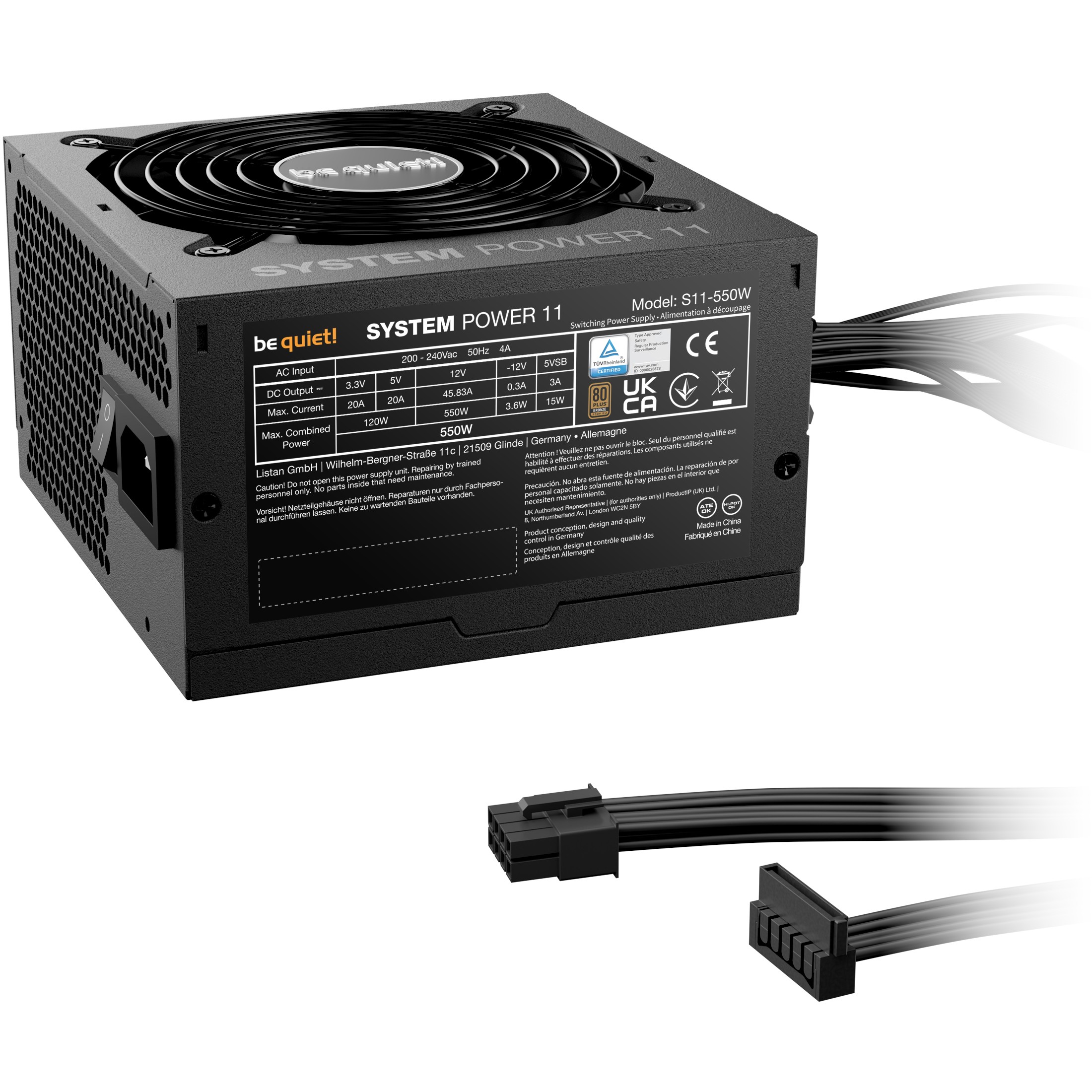 Napajanje BE QUIET! System Power 11 550W (20+4 pin ATX, ATX, Crna)-1