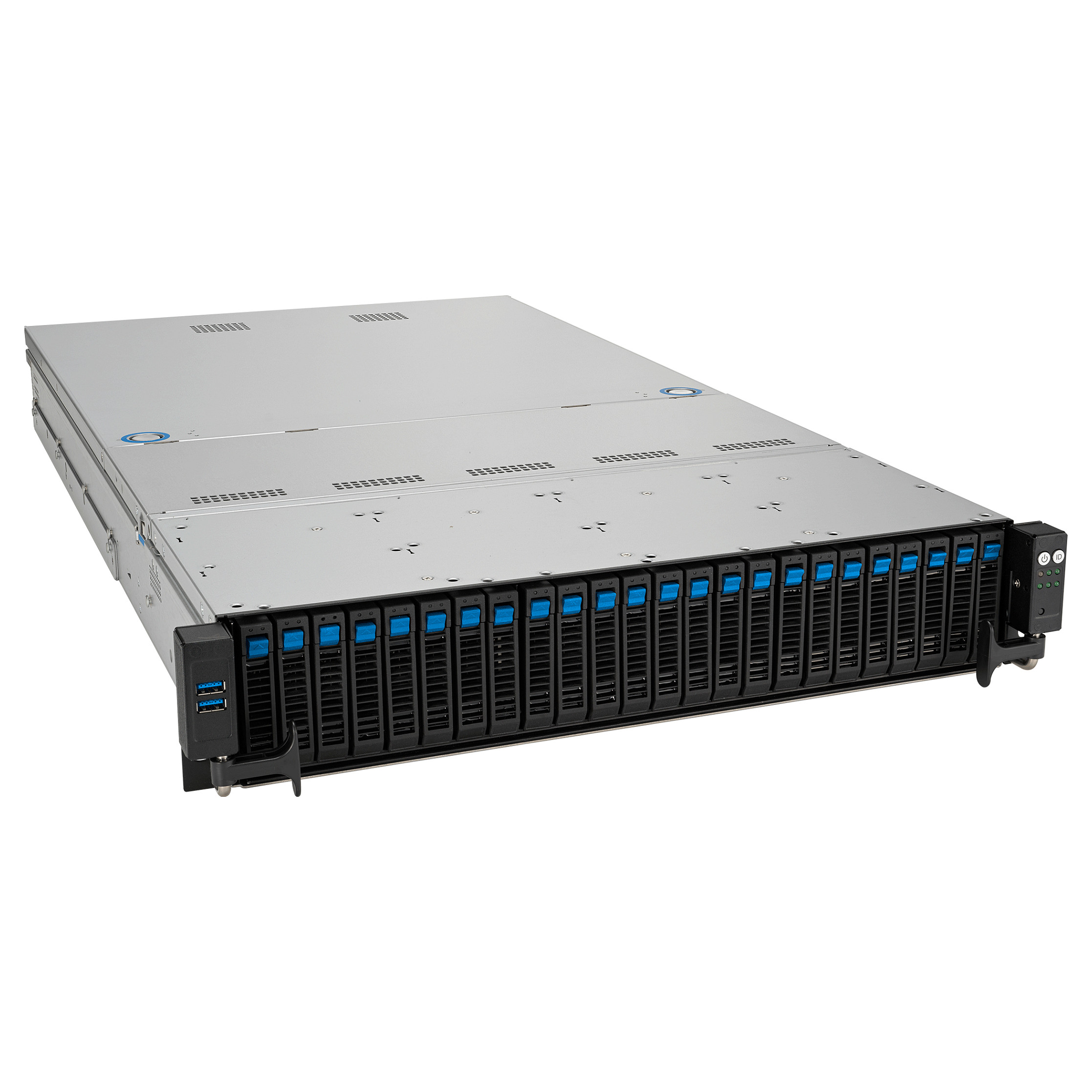 Platforma Asus Rack ASUS RS521A-E12-RS24U (AMD Epyc 9005/9004, 16x NVMe, 8x SATA HS, 2xM.2, 2x1Gbe, IPMI, 1+1 2000W)-1