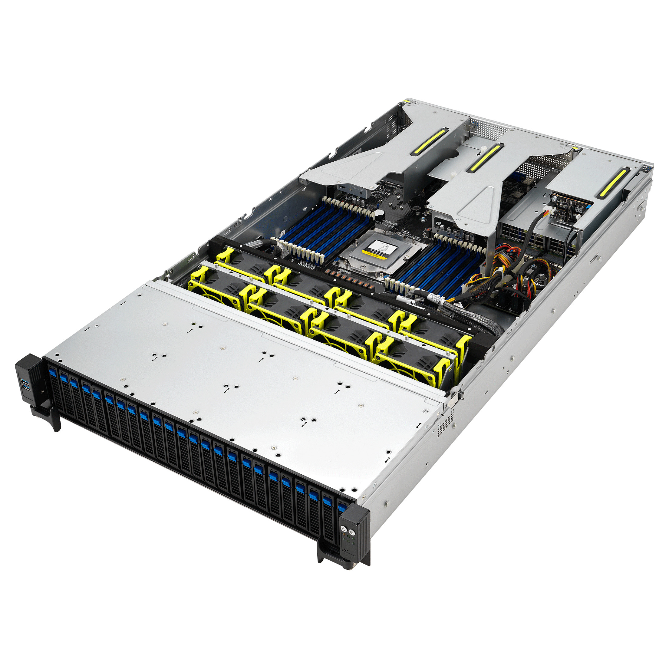 Platforma Asus Rack ASUS RS521A-E12-RS24U (AMD Epyc 9005/9004, 16x NVMe, 8x SATA HS, 2xM.2, 2x1Gbe, IPMI, 1+1 2000W)-6