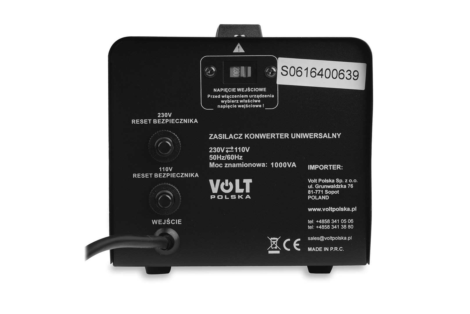 Pretvarač napona VOLT POLSKA VP 1000 (1000W, 230V na 110V)-3