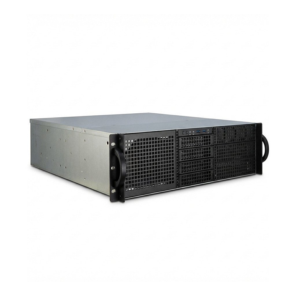 Rack INTER-TECH 3U-30248 (Crna, Nehrđajući čelik)