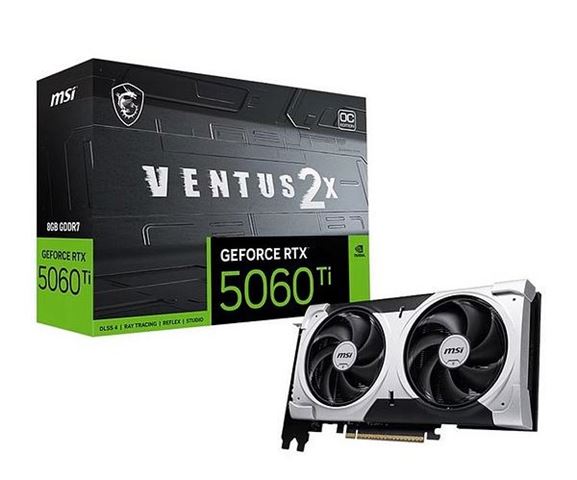 Grafička kartica MSI GeForce RTX 5060 TI 8G VENTUS 2X OC PLUS NVIDIA 8 GB GDDR7-9