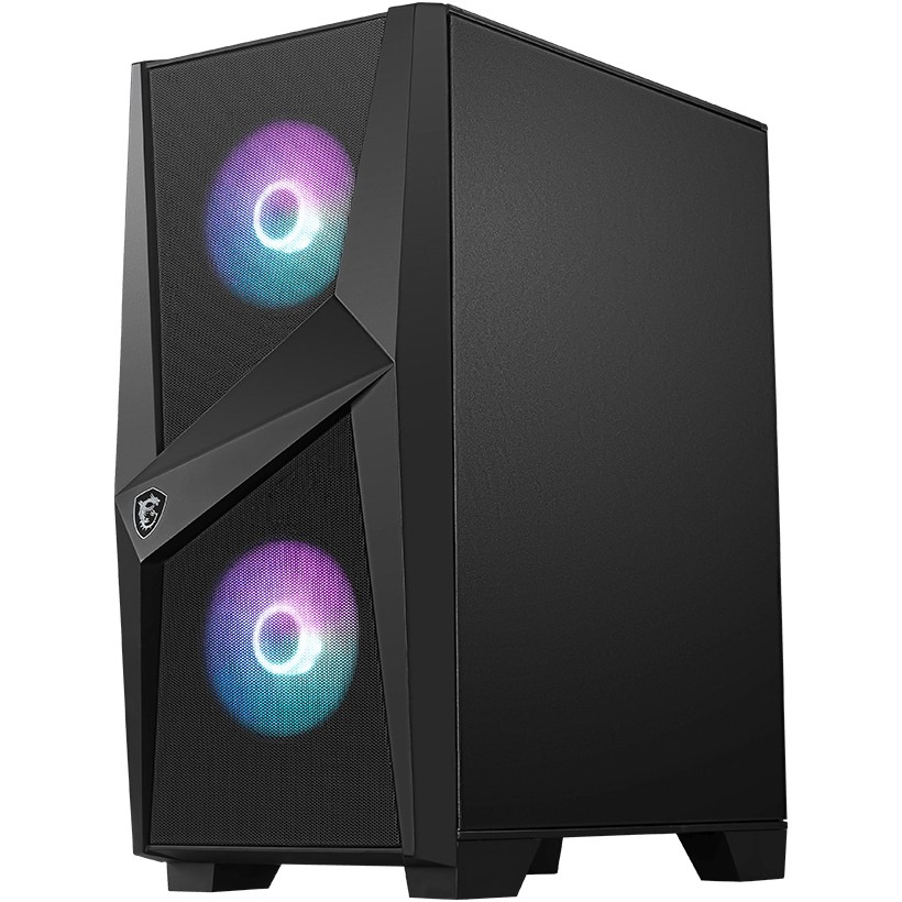 Kućište MSI MAG FORGE 100M (mid tower, crno, kaljeno staklo, rgb ventilatori)-2