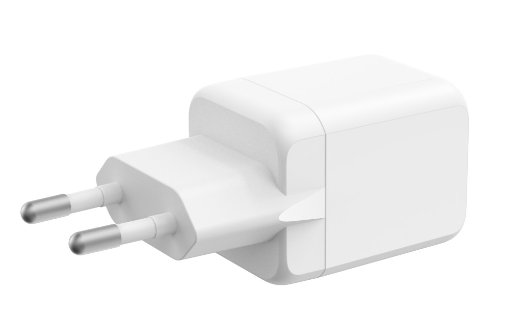 Adapter KSIX Gan ultrabrzi 30W PD & PPS, 1 x USB-C + 1 x USB-A, bijeli-2