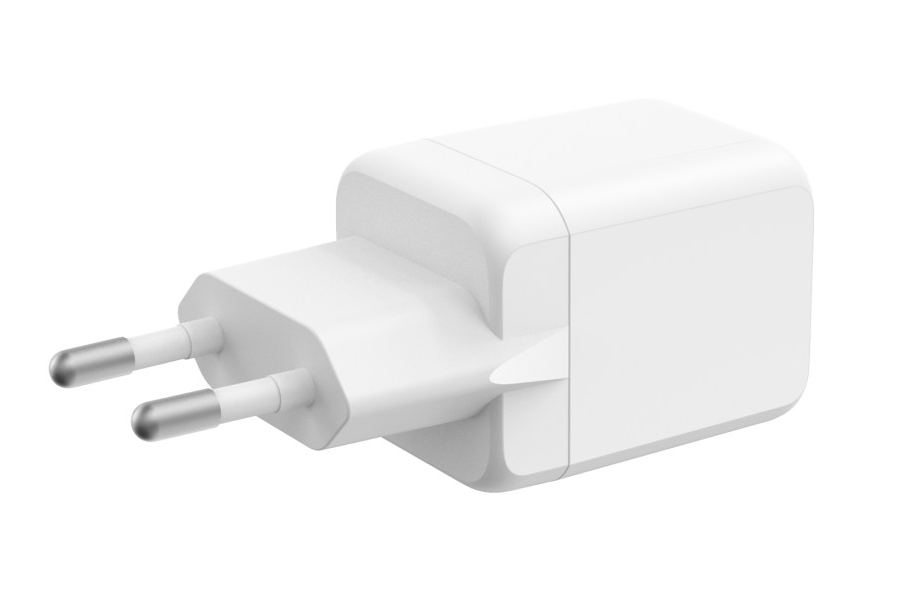 Adapter KSIX, Gan ultrabrzi 20W PD & PPS, 1 x USB-C + 1 x USB-A, bijeli-2