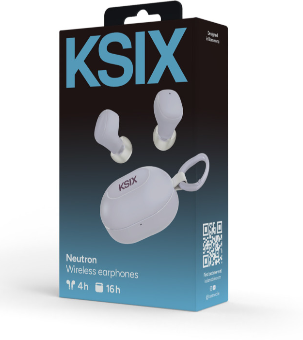 Slušalice bežične KSIX Neutron, USB-C, kopča za karabiner, baterija 4h+16h, ljubičaste-5