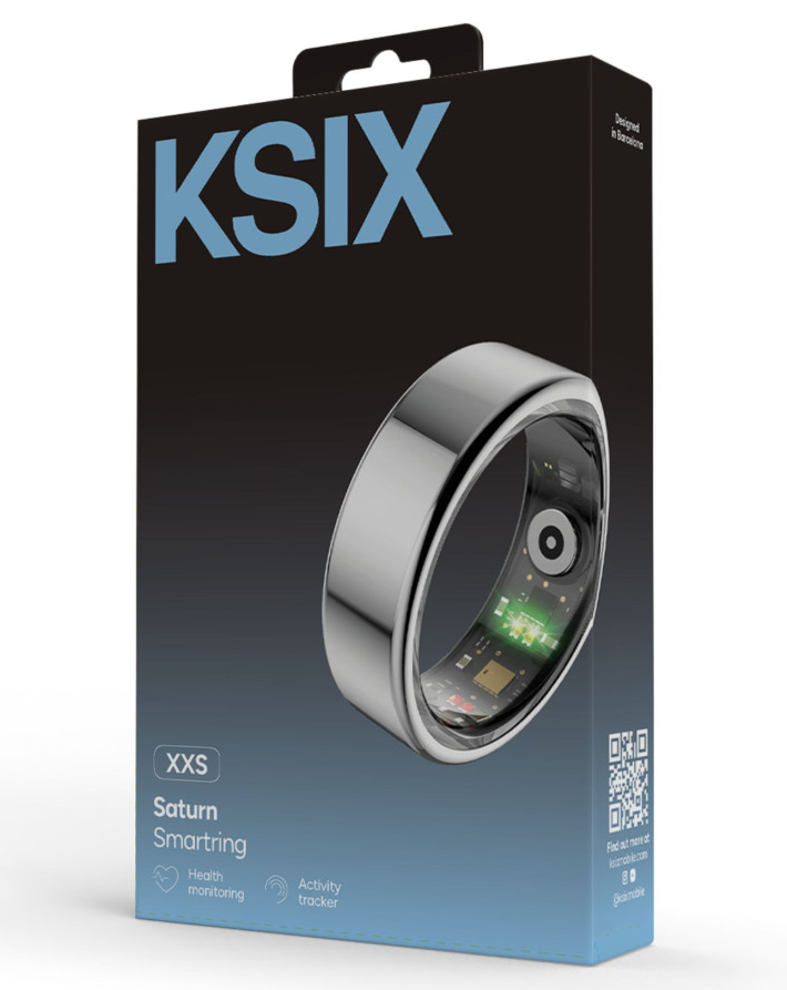 Prsten pametni KSIX SATURN, vel. XL, Aut. 3 dana, aktivnost i zdravlje, srebrni-5