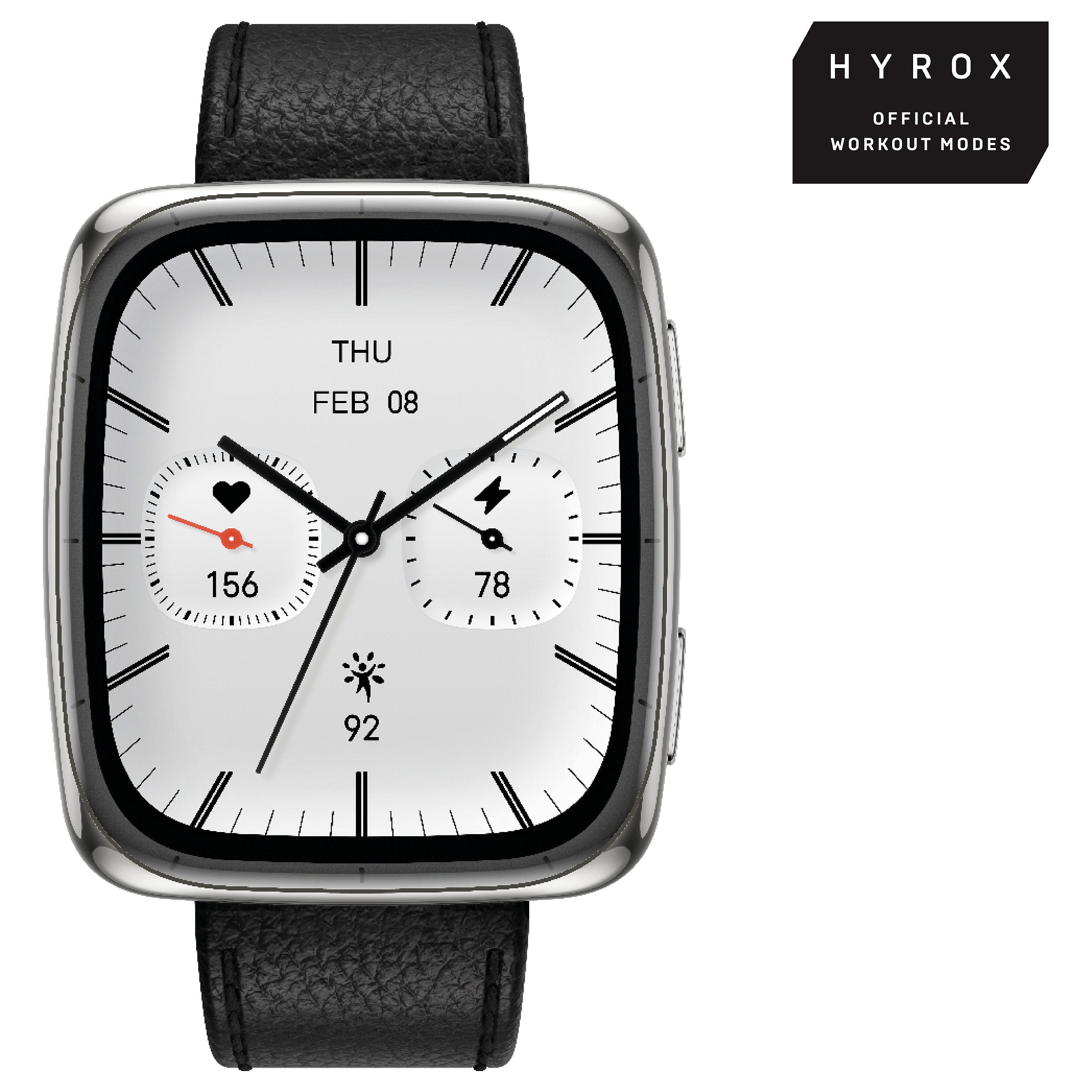 Pametni sat AMAZFIT Active 2 (square) crna koža/crveni silikon-7